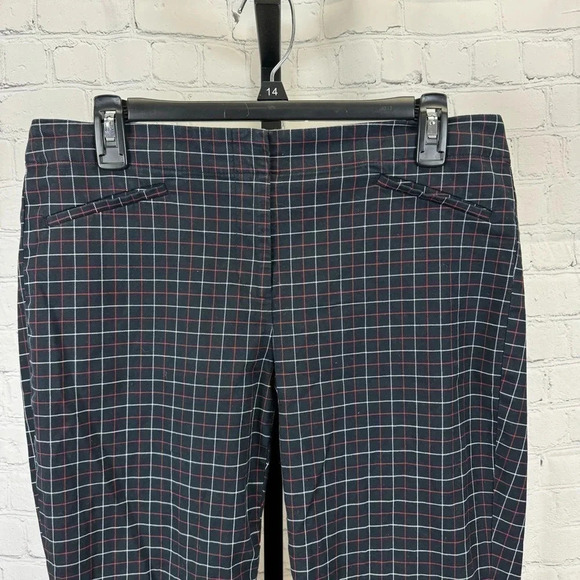 J. Jill Navy, Red and White Plaid Pants Size 10 - Picture 2 of 7